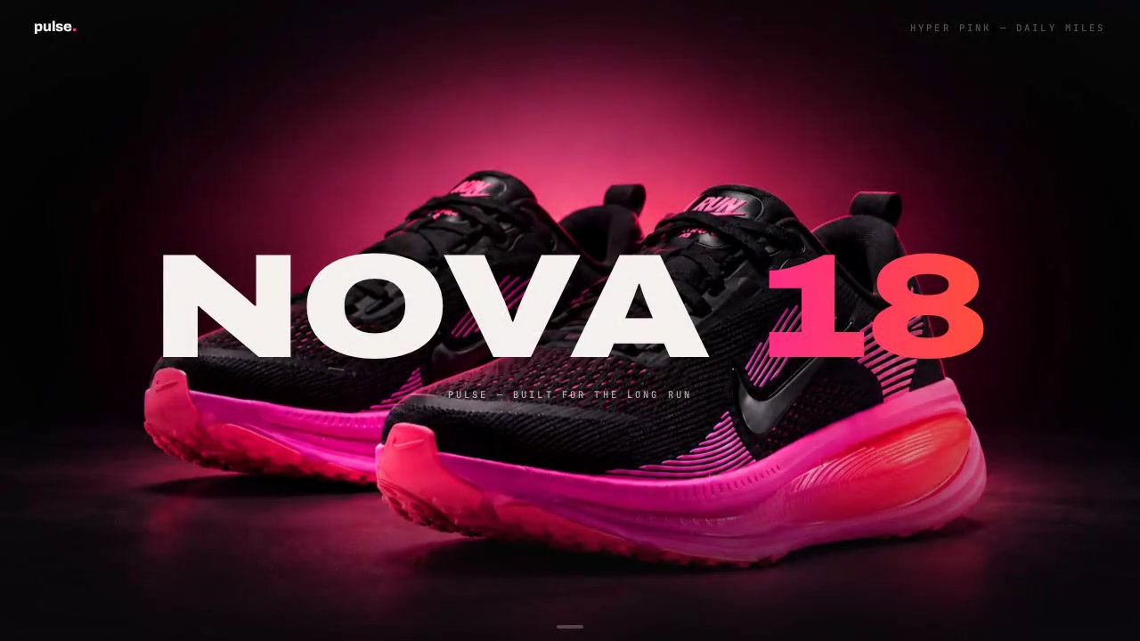 Website concept for running shoes
